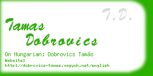 tamas dobrovics business card